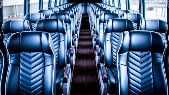 redwood city 56 passenger charter bus inside